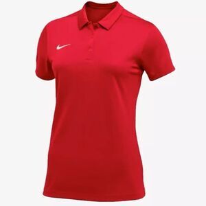 NWT NIKE DRI-FIT Short Sleeve Polo Shirt Red Women’s Size Medium 908426